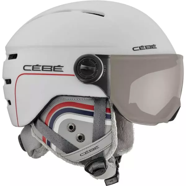 Casques Ski CEBE FIREBALL JUNIOR MATT WHITE RACING LINES 22 Blanc / Orange 1 Casques Ski CEBE FIREBALL JUNIOR MATT WHITE RACING LINES 22 Blanc / Orange