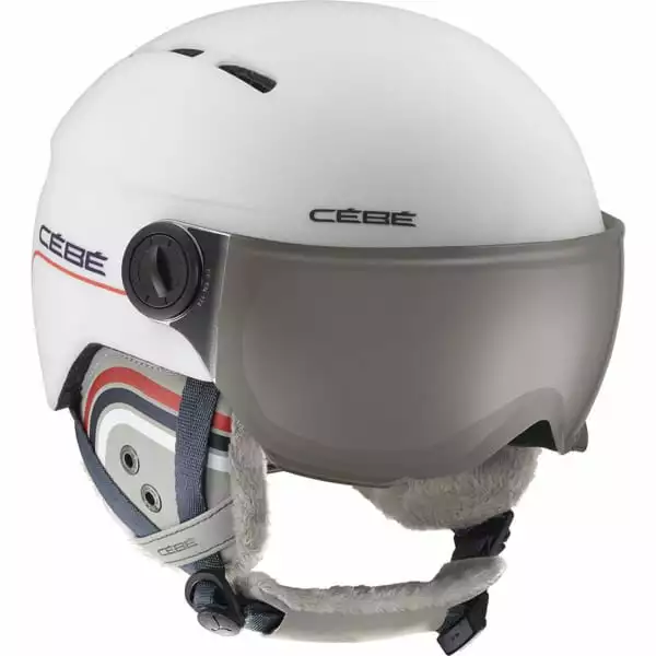 Casques Ski CEBE FIREBALL JUNIOR MATT WHITE RACING LINES 22 Blanc / Orange 2 Casques Ski CEBE FIREBALL JUNIOR MATT WHITE RACING LINES 22 Blanc / Orange – Image 2