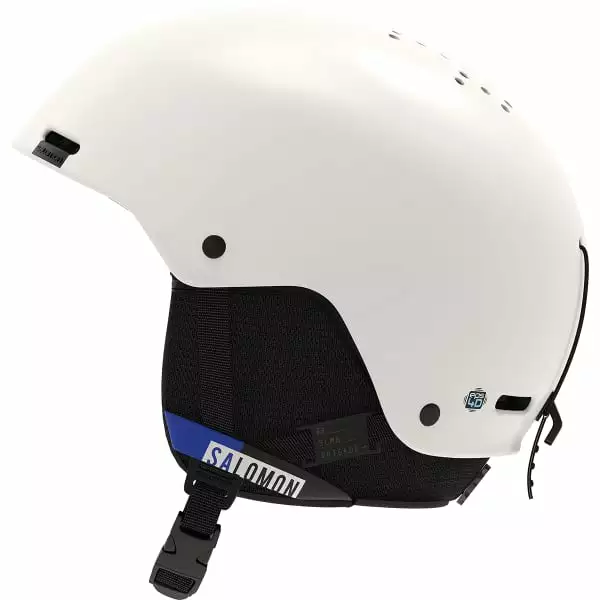 Casques Ski SALOMON BRIGADE+ WHITE BLUE 22 Blanc 2 Casques Ski SALOMON BRIGADE+ WHITE BLUE 22 Blanc – Image 2