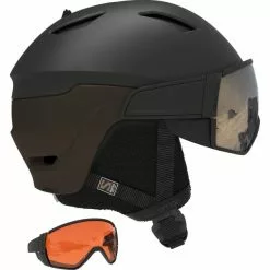 Casques Ski SALOMON DRIVER 1947 BLACK/SOLAR BRONZE 22 Noir / Marron