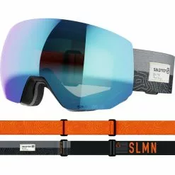 Masques De Ski SALOMON RADIUM PRO ML BK SLMN/MID BLUE 22 Orange / Noir