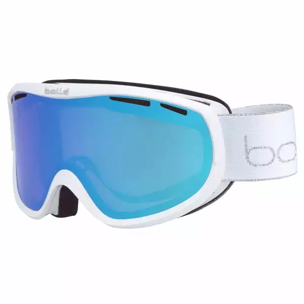 Masques De Ski BOLLE SIERRA WHITE & SILVER SHINY - VERMILLON BLUE CAT2 23 Blanc 1 Masques De Ski BOLLE SIERRA WHITE & SILVER SHINY - VERMILLON BLUE CAT2 23 Blanc