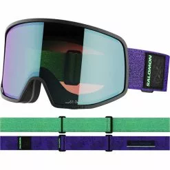 Masques De Ski SALOMON LO FI PHOTO BK ASSASSIN/AW BLU 23 Bleu / Vert