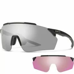 Lunettes De Soleil Sport SMITH RUCKUS MATTE BLACK CHROMAPOP PLATINUM MIRROR 21 Noir