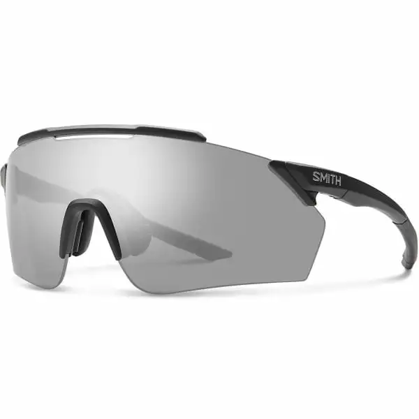 Lunettes De Soleil Sport SMITH RUCKUS MATTE BLACK CHROMAPOP PLATINUM MIRROR 21 Noir 2 Lunettes De Soleil Sport SMITH RUCKUS MATTE BLACK CHROMAPOP PLATINUM MIRROR 21 Noir – Image 2