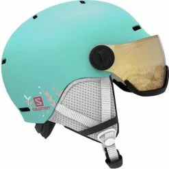 Casques Ski SALOMON GROM VISOR KIDS ARUBA GLOSSY/UNIV. 23 Bleu