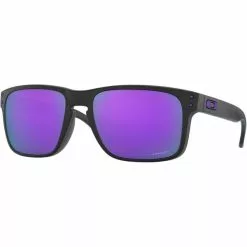 Lunettes De Soleil Lifestyle OAKLEY HOLBROOK MATTE BLACK W/ PRIZM VIOLET 22 Noir / Violet