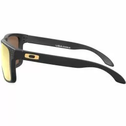 Lunettes De Soleil Lifestyle OAKLEY HOLBROOK XL MTT BLACK W/ PRIZM GOLD MIRROR POLARIZED 22 Noir / Jaune -Optique Sécurité Soldes 9 82422 holbrook xl mtt black w prizm oo9417 2359 03