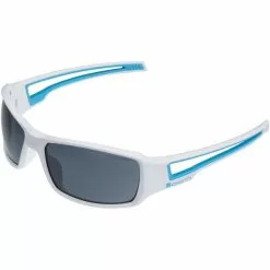 Lunettes De Soleil Sport CAIRN TWISTER SHINY WHITE SPACE CYAN 20 Blanc
