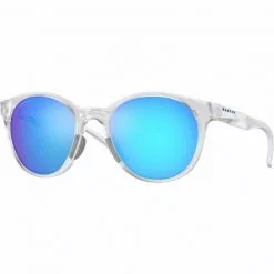 Lunettes De Soleil Lifestyle OAKLEY SPINDRIFT MATTE CLEAR W/ PRIZM SAPPHIRE 22 Blanc / Bleu