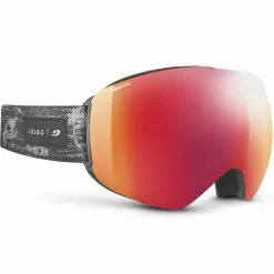 Masques De Ski JULBO SKYDOME BLACK/GREY REACTIV 2-3 GLARE CONTROL FLASH RED 23 Rouge / Noir