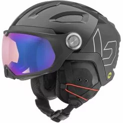 Casques Ski BOLLE V-RYFT MIPS BLACK SHINY PHANTOM BLUE CAT 1 TO 3 23 Noir