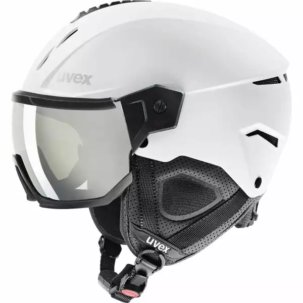 Casques Ski UVEX INSTINCT VISOR WHITE BLACK 23 Blanc 1 Casques Ski UVEX INSTINCT VISOR WHITE BLACK 23 Blanc