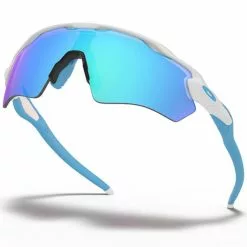Lunettes De Soleil Sport OAKLEY RADAR EV XS POLISHED WHITE W/ PRIZM SAPPH 22 Bleu / Blanc -Optique Sécurité Soldes 9 94527 oj9001 1531 05