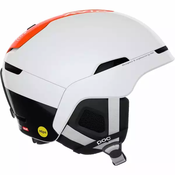 Casques Ski POC OBEX BC MIPS HYDROGEN WHITE/FLUORESCENT ORANGE AVIP 23 Blanc / Orange 3 Casques Ski POC OBEX BC MIPS HYDROGEN WHITE/FLUORESCENT ORANGE AVIP 23 Blanc / Orange – Image 3