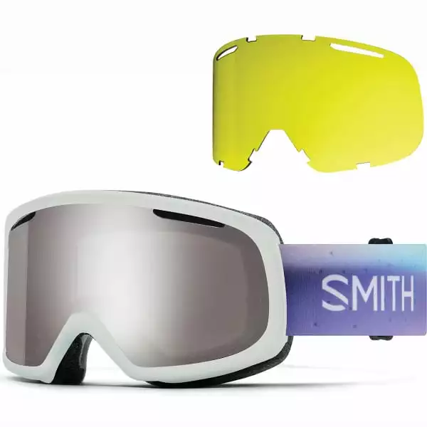Masques De Ski SMITH RIOT POLAR VIBRANT CPS PLATINUM MIRROR 22 Bleu / Violet / Blanc 1 Masques De Ski SMITH RIOT POLAR VIBRANT CPS PLATINUM MIRROR 22 Bleu / Violet / Blanc