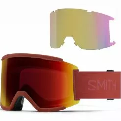 Masques De Ski SMITH SQUAD XL CLAY RED CPS RED MIRROR 22 Rouge / Jaune