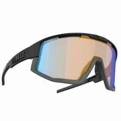 Lunettes De Soleil Sport BLIZ FUSION NANO OPTICS NORDIC LI BLACK & CORAL W BLUE MULTI 22 Noir / Gris / Orange