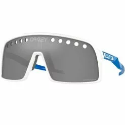 Lunettes De Soleil Sport OAKLEY SUTRO EYESHADE POL WHITE W/ PRIZM BLACK 22 Blanc / Bleu