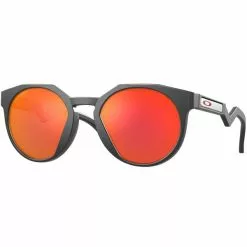 Lunettes De Soleil Lifestyle OAKLEY HSTN 52 MATTE CARBON W/ PRIZM RUBY 22 Gris
