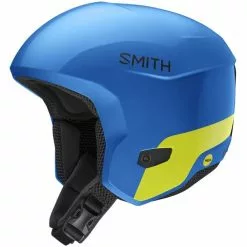 Casques Ski SMITH COUNTER MIPS ELECTRIC BLUE STRIPE GREEN 22 Bleu / Jaune